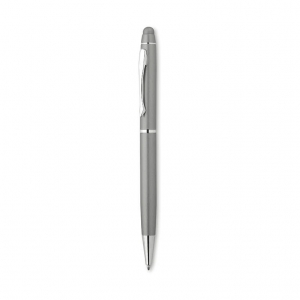 Aluminium ball pen with soft touch tip