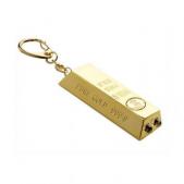 Gold ingot solar torch key ring