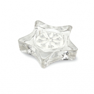 Star shaped glass tea light