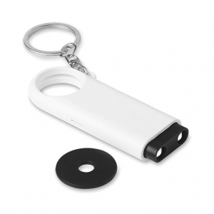 Key ring torch with token