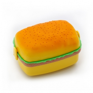 Hamburger shape plastic lunch box