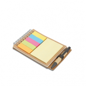 Notebook with sticky