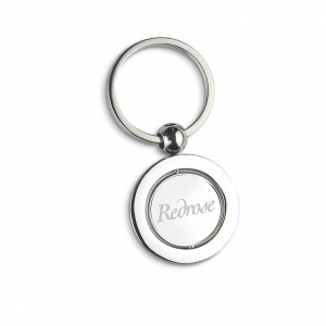 Globe metal key ring