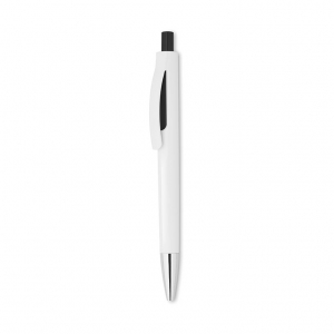 Retractable pen with white bar