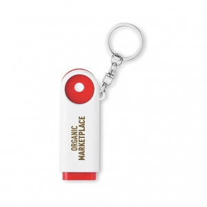 Key ring torch with token