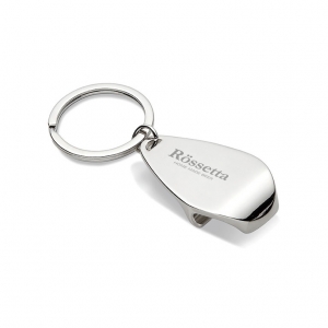 Metal key ring with bottle opener