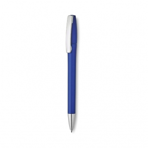 Plastic ball pen with metallic finish