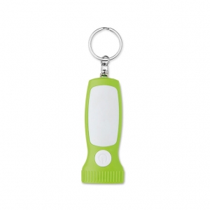 Key ring with light in torch