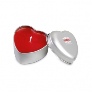 Heart shaped red colour candle