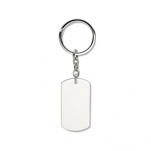 Metal key ring plate