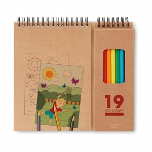 Colouring set with notepad