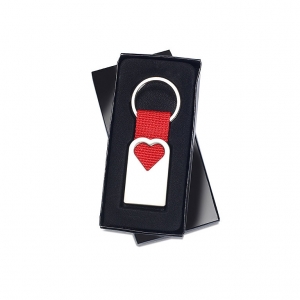 Heart metal key ring