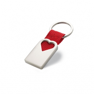 Heart metal key ring