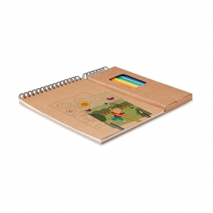 Colouring set with notepad