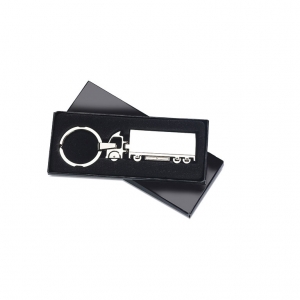 Truck shaped metal key ring