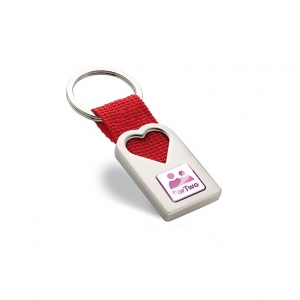 Heart metal key ring