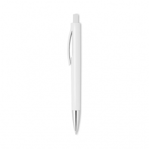 Retractable pen with white bar