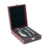 Classic wine set in wooden box