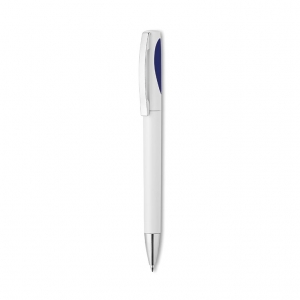 Plastic ball pen in solid colour finish