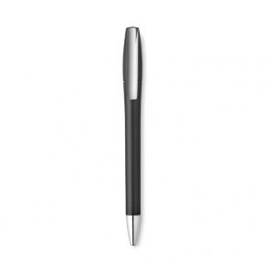 Plastic ball pen with metallic finish