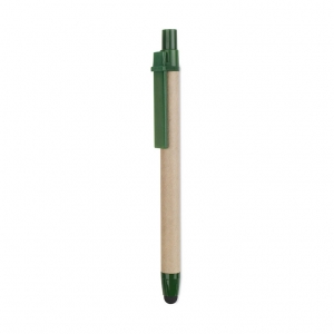 Ball pen made with recycled carton barrel